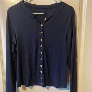 Navy Lightweight Cardigan Shirt